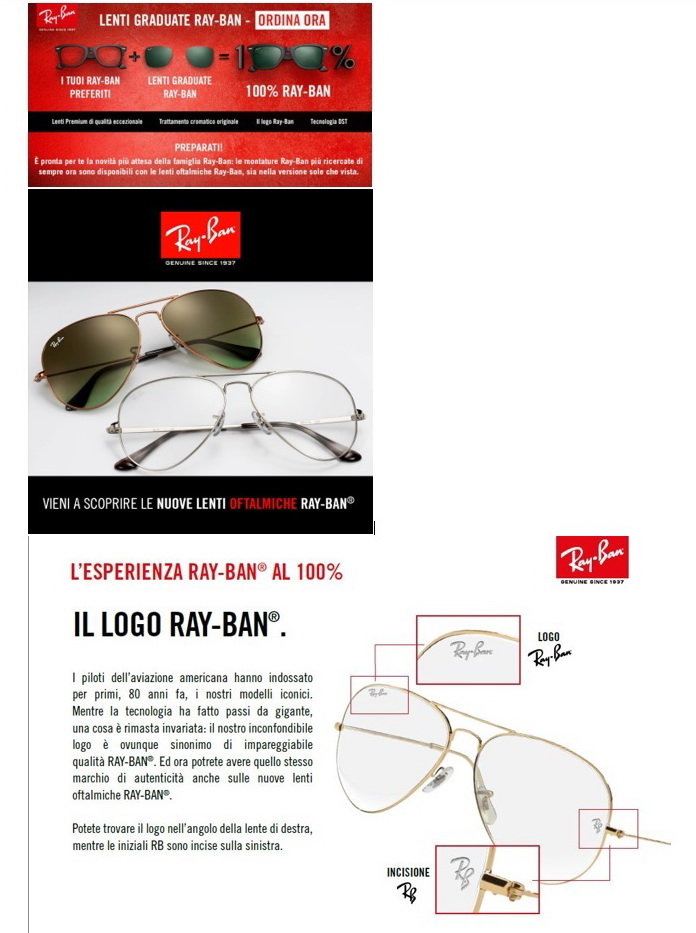 Lenti Ray Ban Ottica Perani